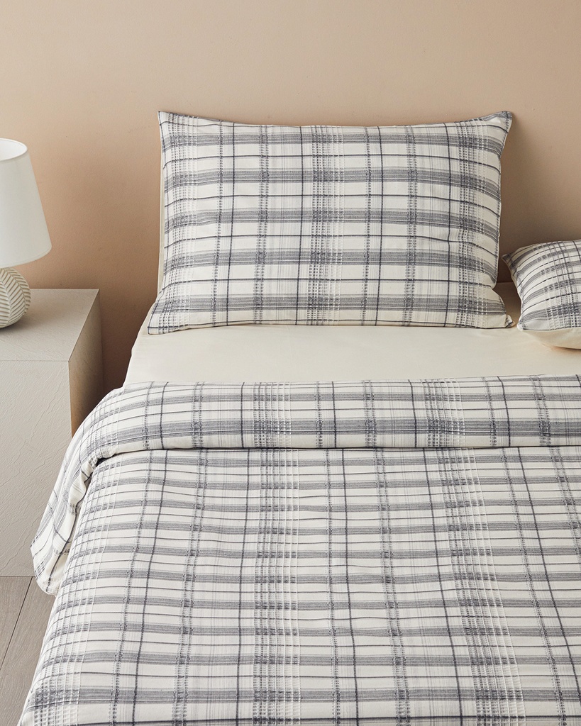 Waffle Check Duvet Cover Set Timeless