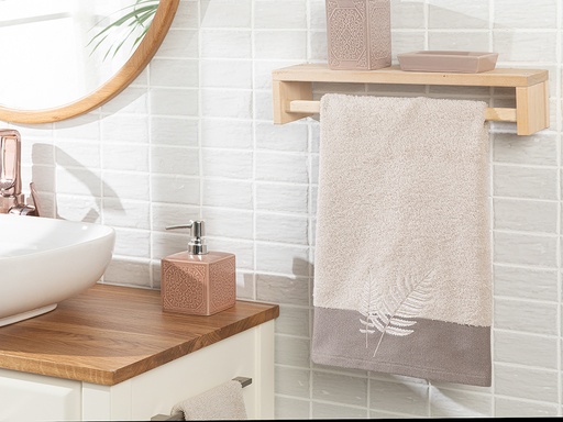 [10033489002] Fern Face Towel Circle Of Life (Beige)