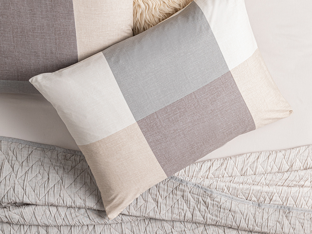 Textured Plaid Pillowcase Timeless