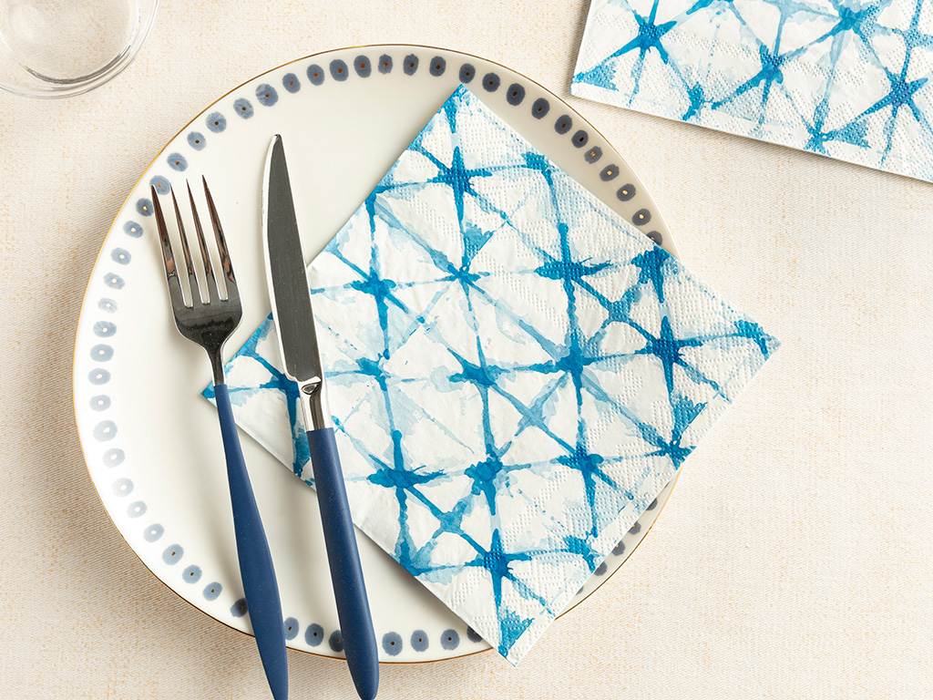 Blue Bounty Tissue Napkin Coastal Dream