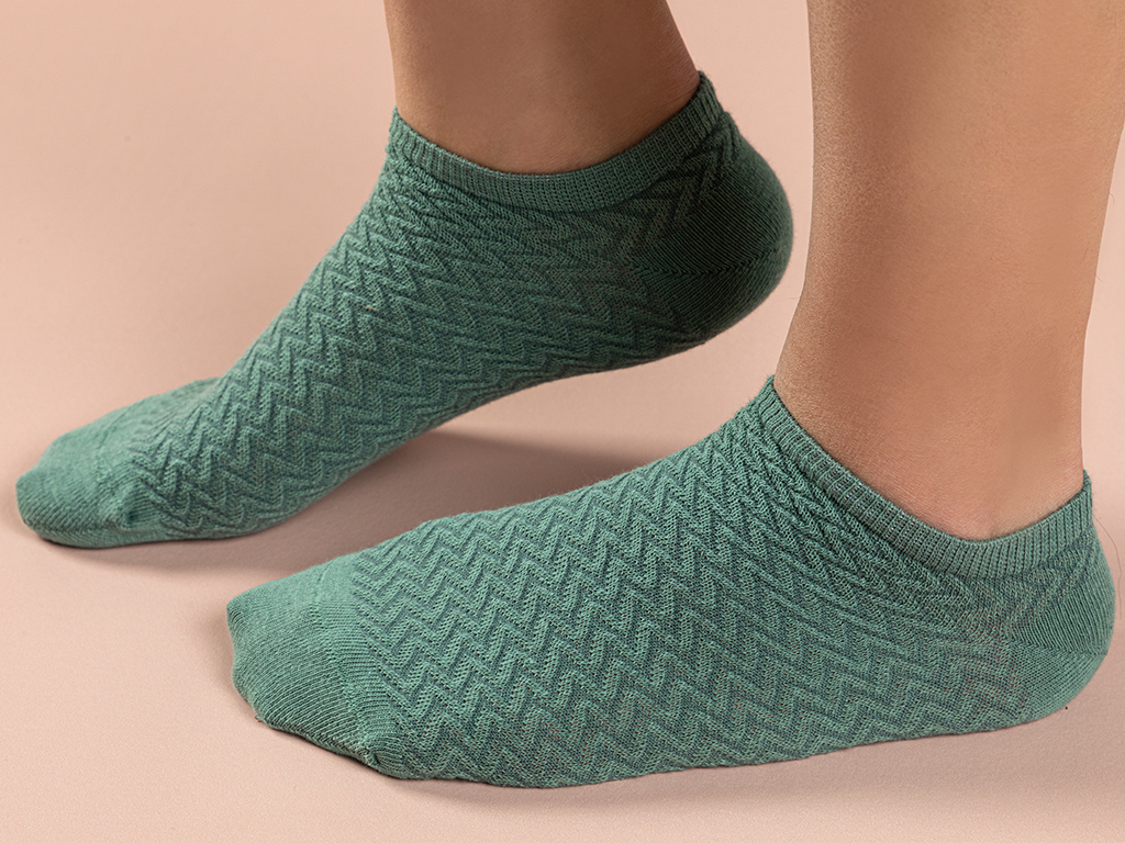 Zigzag Ankle Socks Flowertopia