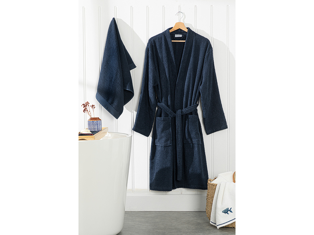 Plain Bathrobe Set Coastal Dream