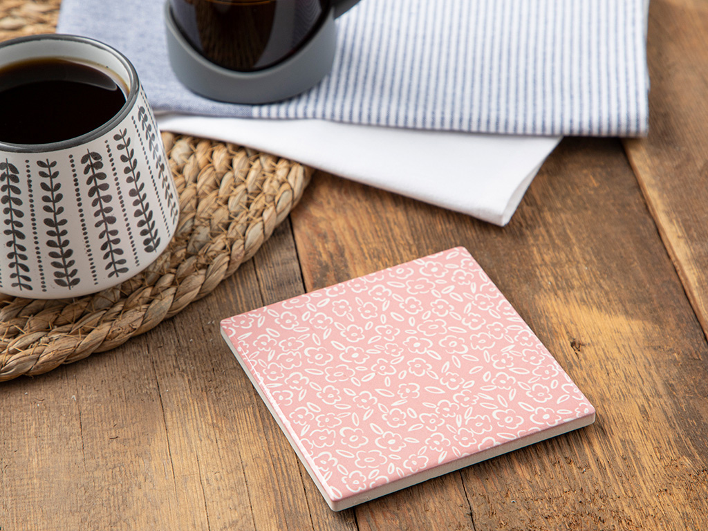 Pink Plaid Coaster Timeless