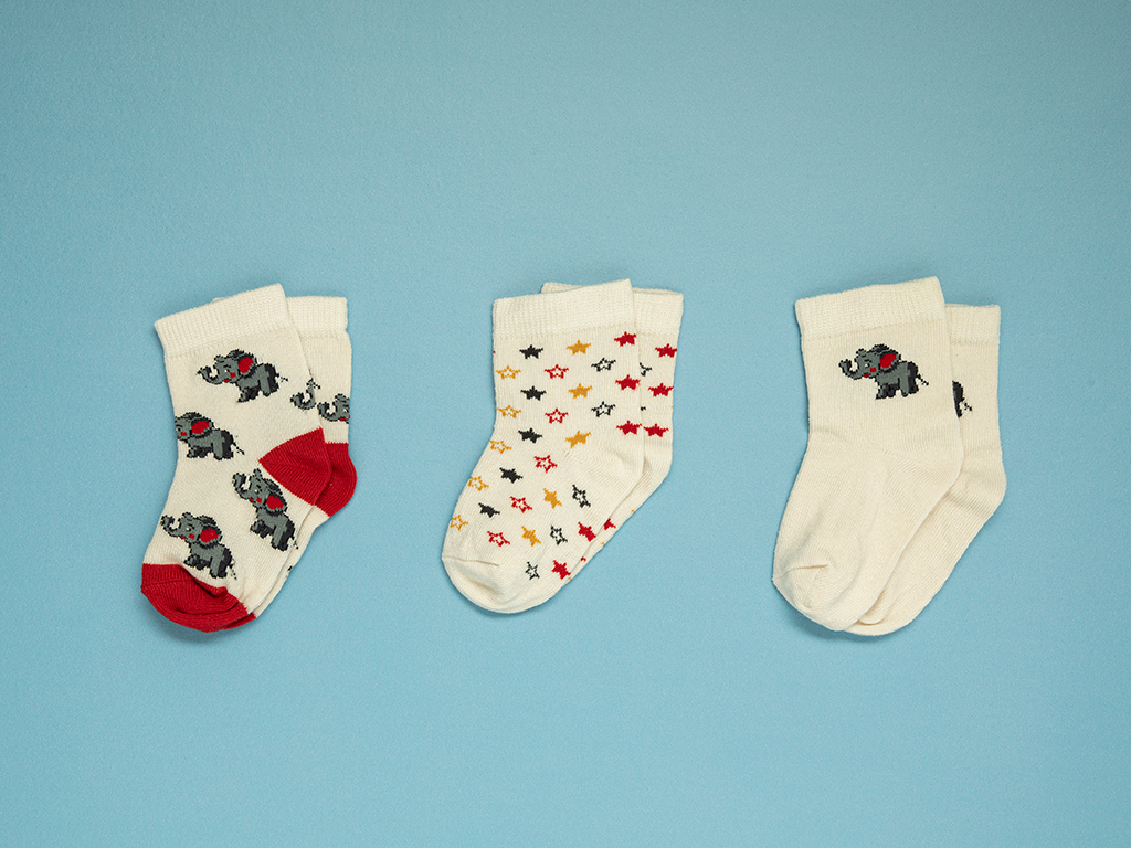 Little Elephants Baby Socks Timeless