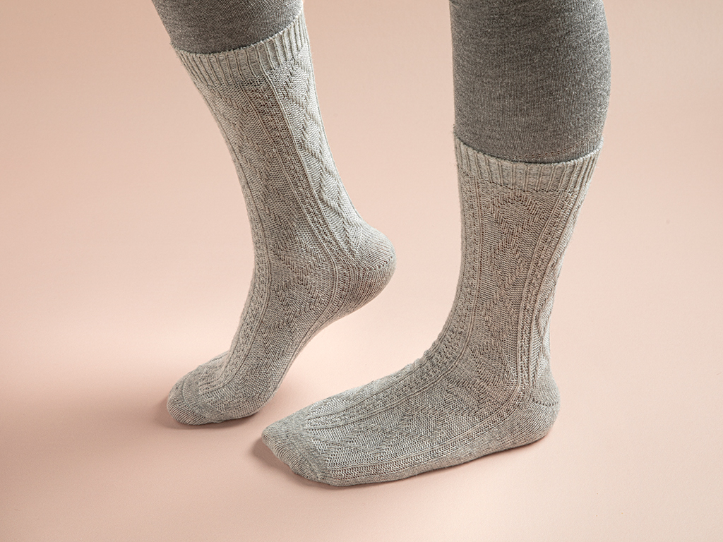 Soft Diamond Long Socks Timeless