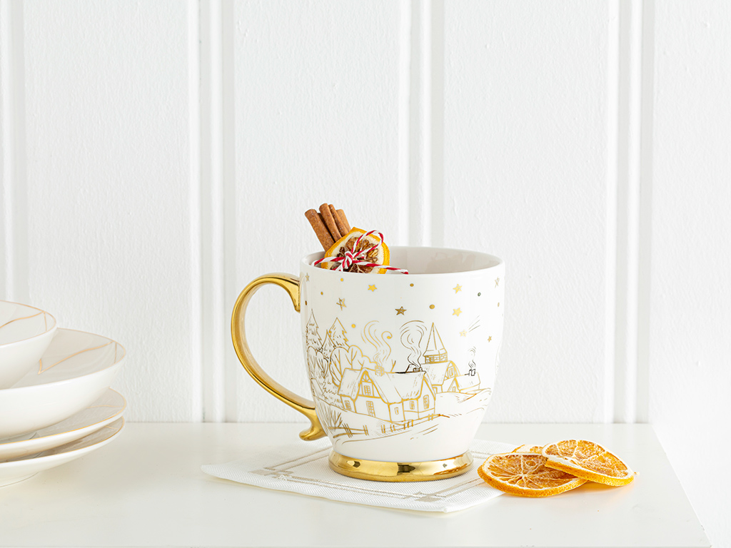 Gold Winter Mug Simple Pleasures