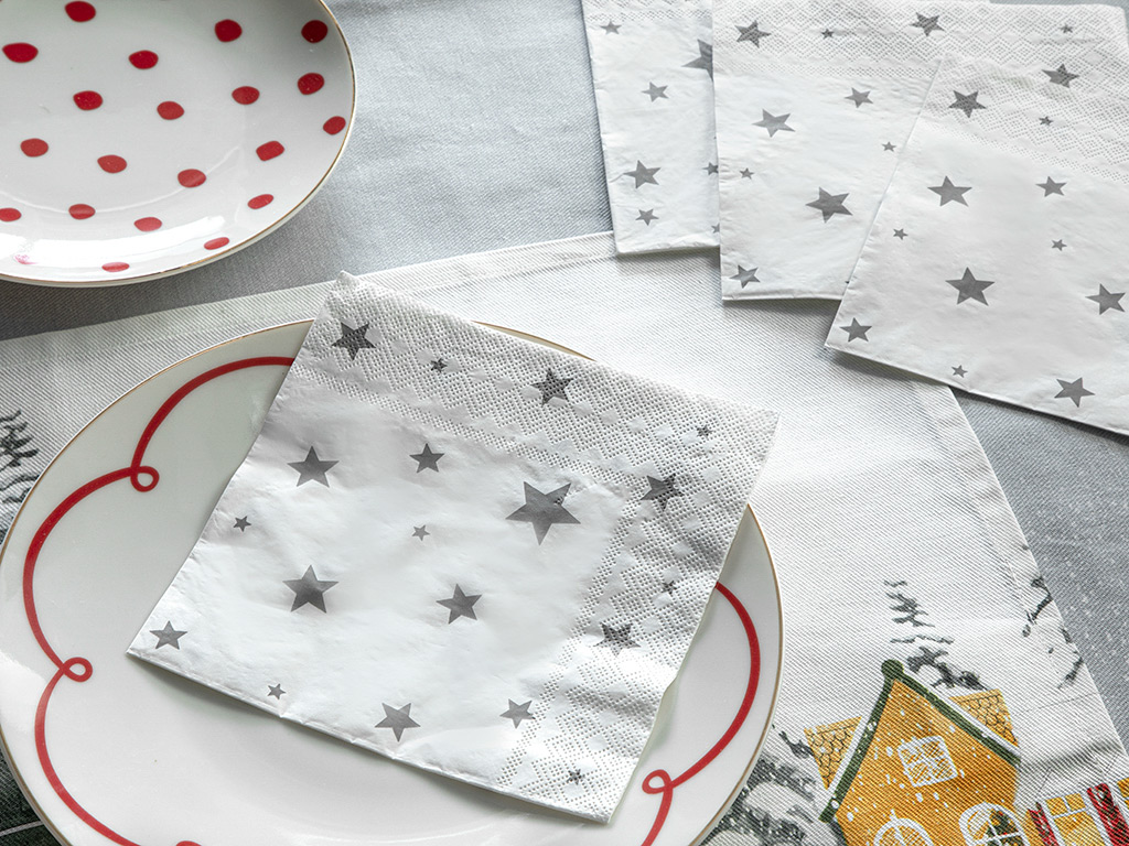 Little Silver Stars Tissue Napkin Simple Pleasures