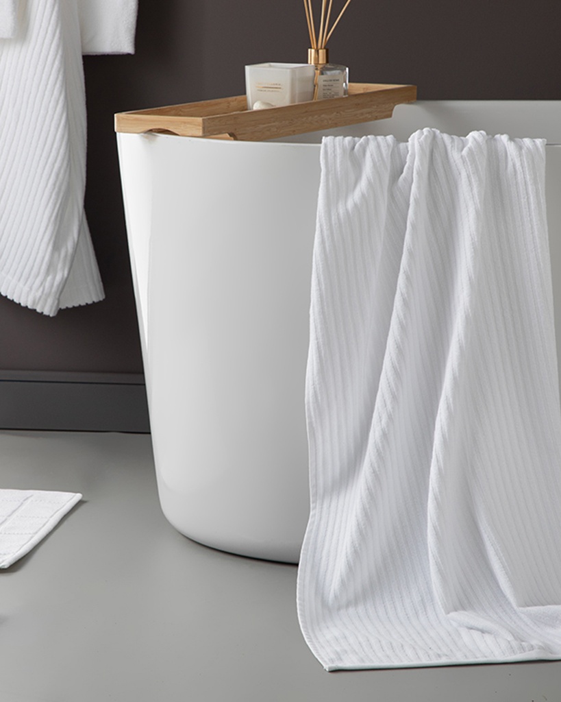 Strıpe Bath Towel WHITE COLLECTION