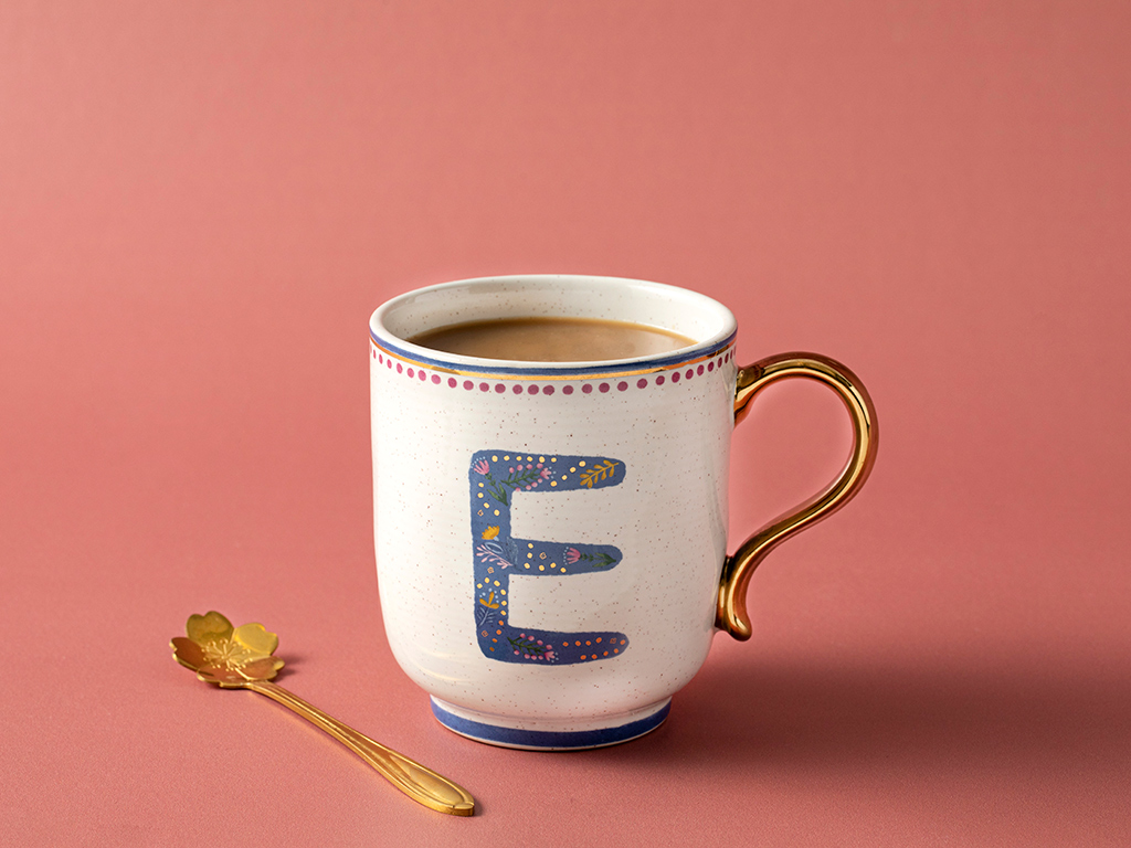 Letter E Mug Flowertopia