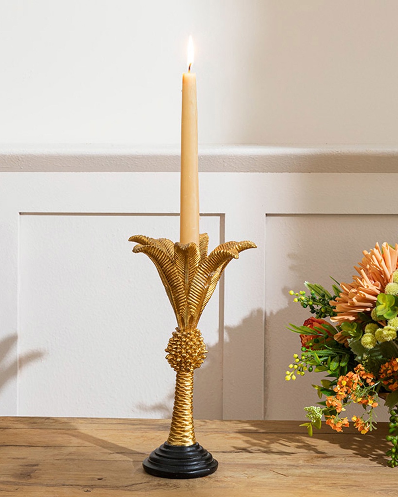 Glitter Palm Candlestick Exotic Wandering