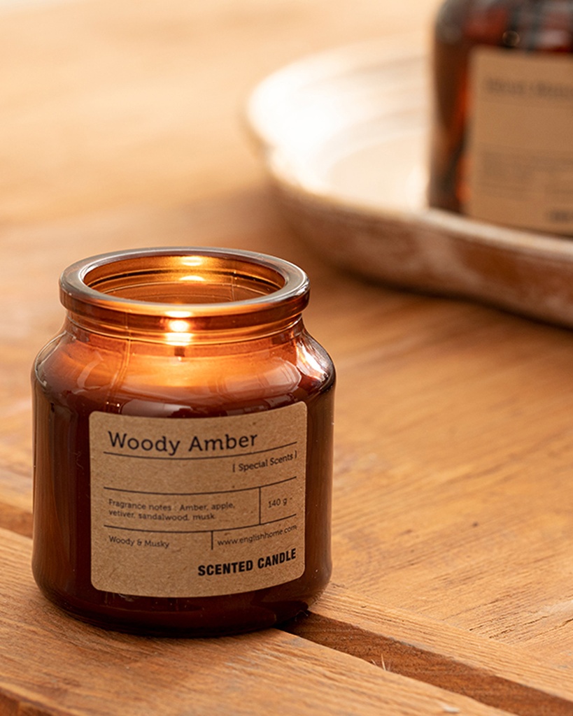 Woody Amber Scented Candle Pharma