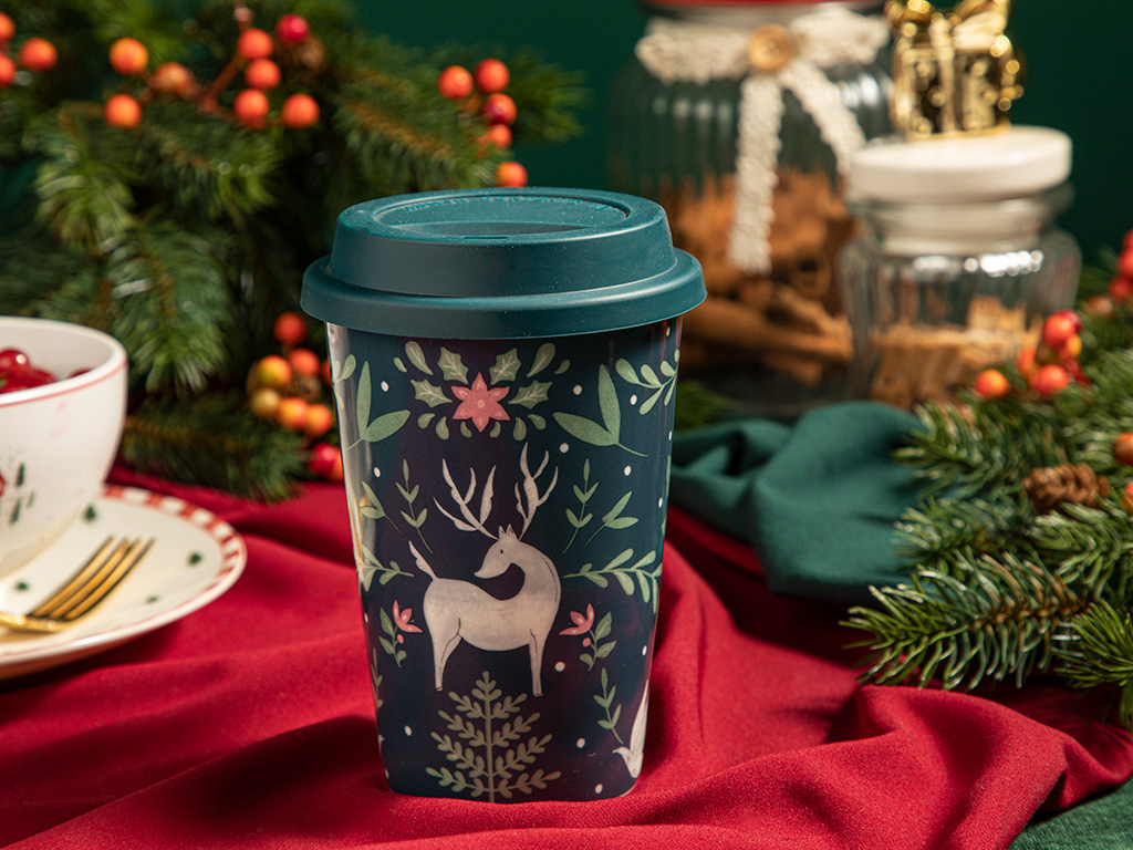 Lovely Deer Travel Mug Simple Pleasures