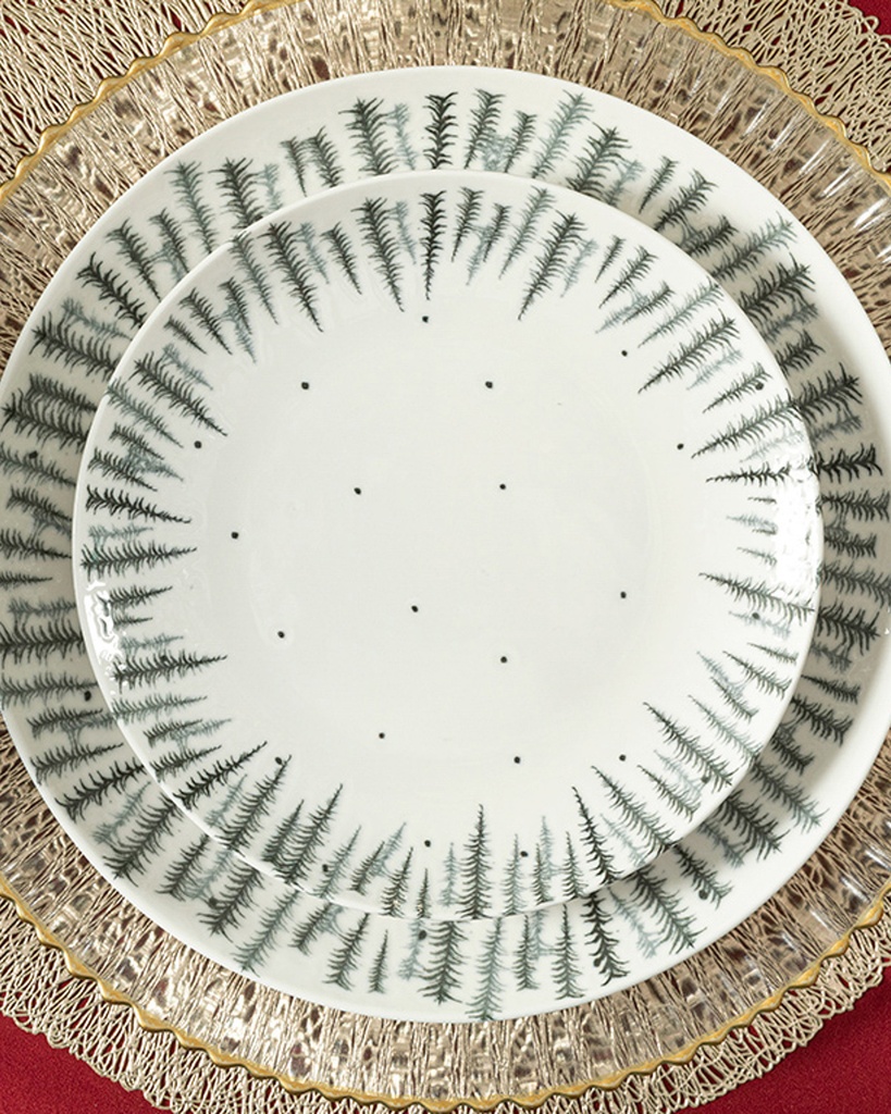 Pine Tree Band Cake Plate Simple Pleasures