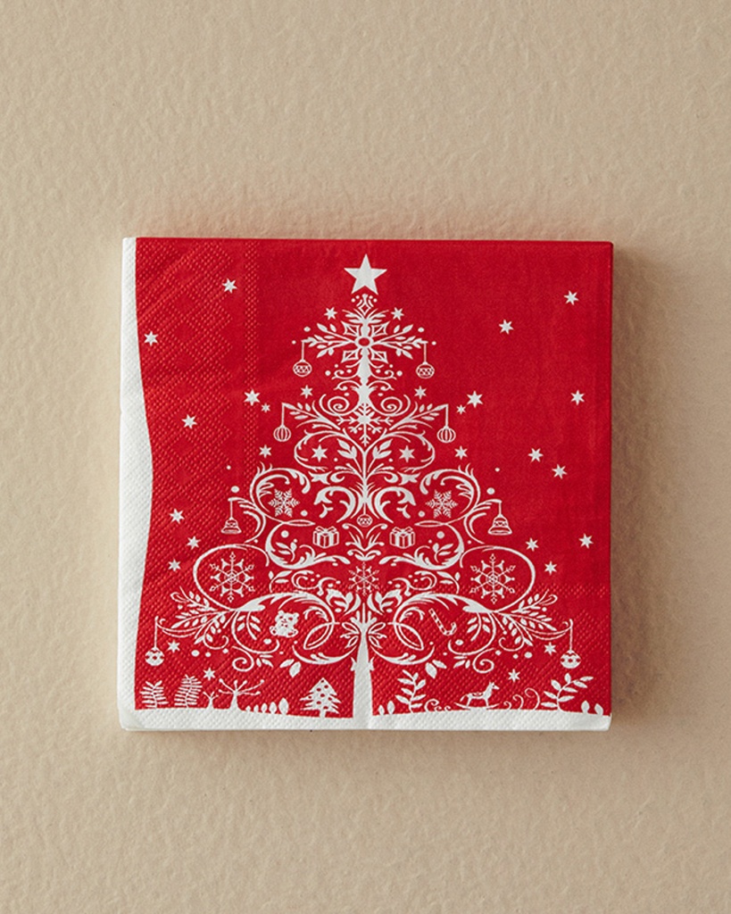 Christmas Tree Napkin Cheerful Holidays