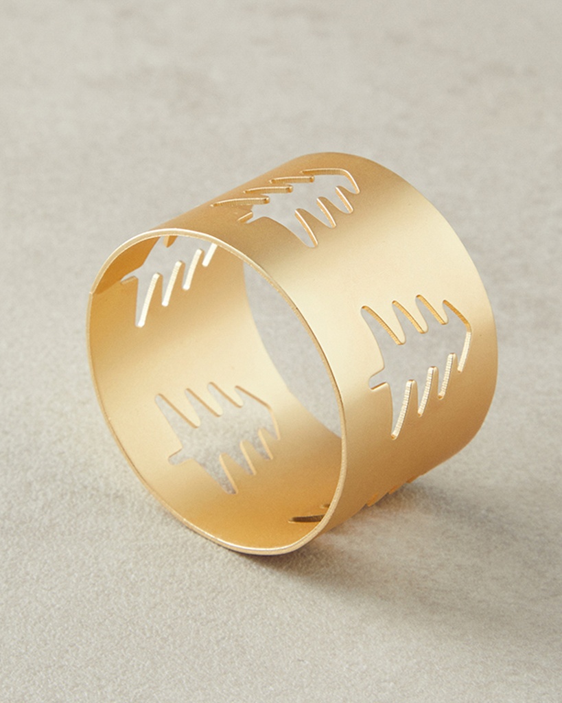 Casamere Napkin Ring Cheerful Holidays