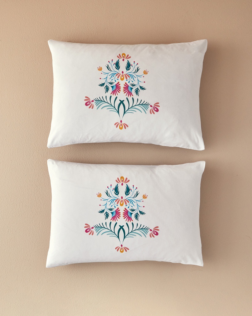 Folk Bouquet PillowCase Exotic Carnival