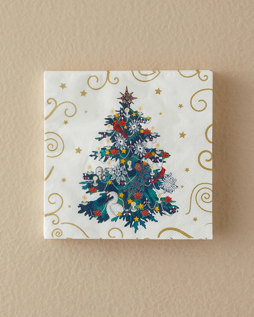 Festive Tree Napkin Cheerful Holidays