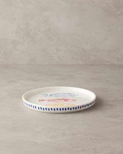 [10043146001] Flake Cake Plate Jolly Marine