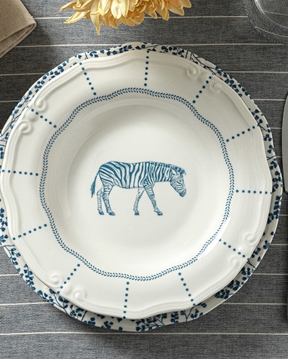 [10033921001] Zebra Dinner Plate Timeless