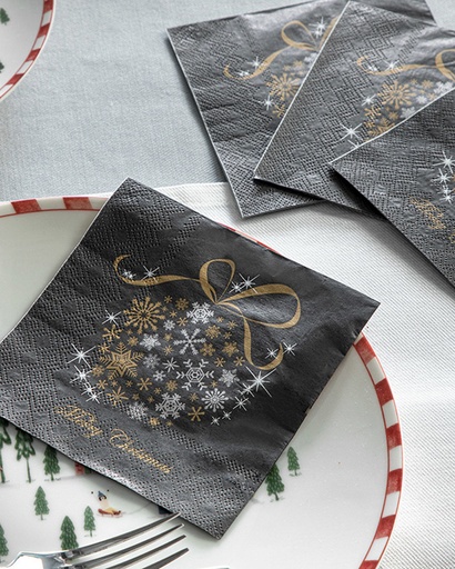 [10035619001] Merry Christmas Tissue Napkin Simple Pleasures