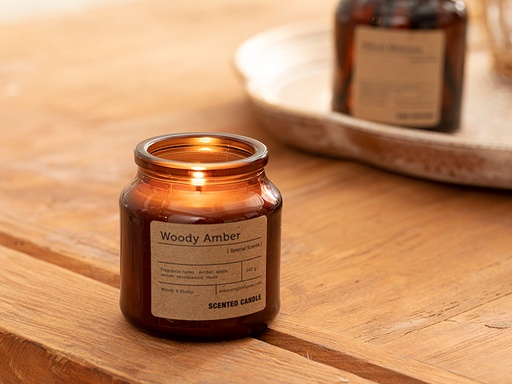 [10033908001] Woody Amber Scented Candle Pharma