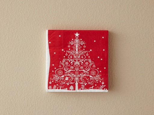 [10039104001] Christmas Tree Napkin Cheerful Holidays