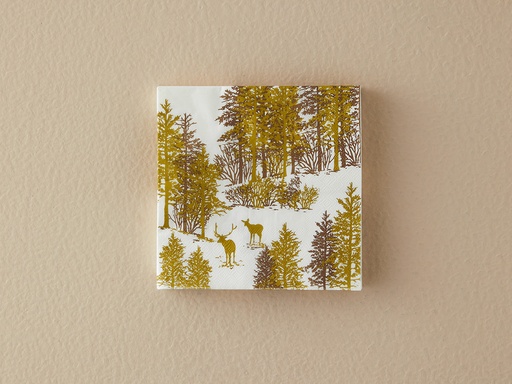 [10039114001] Christmas Forest Napkin Cheerful Holidays