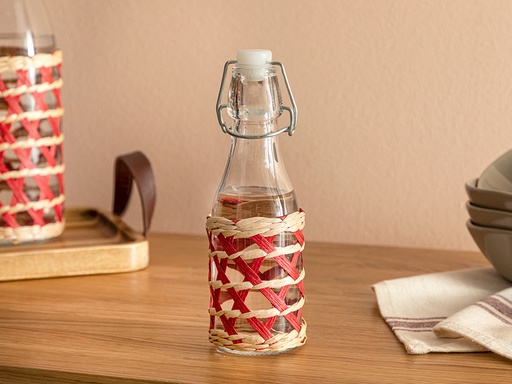 Stripe Wicker Bottle Timeless