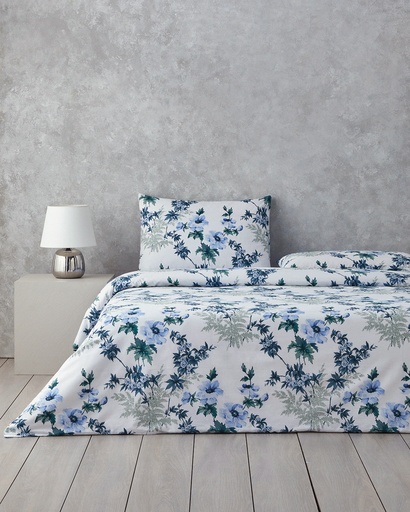 [10042605003] Bloomy Garden Duvet Cover Set Timeless