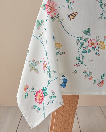 [10045592001] Botanical Table Cloth Timeless