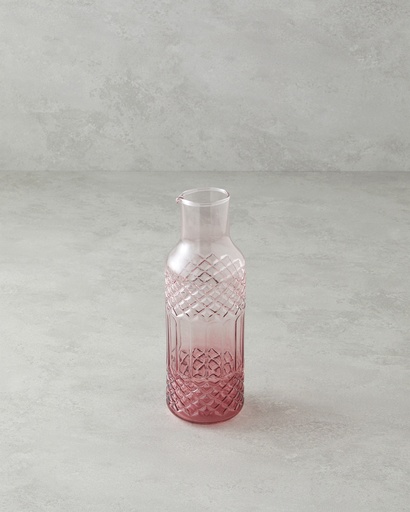 [10045270001] Blush Decanter Ornate Retro